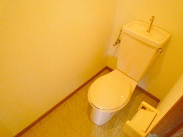 Toilet. Toilet is also already cleaned.