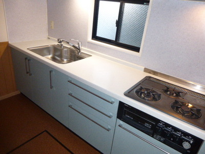 Kitchen. It is very spacious kitchen! Cooking space down pat