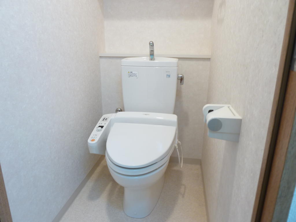 Toilet. Toilet with a clean with warm water cleaning toilet seat