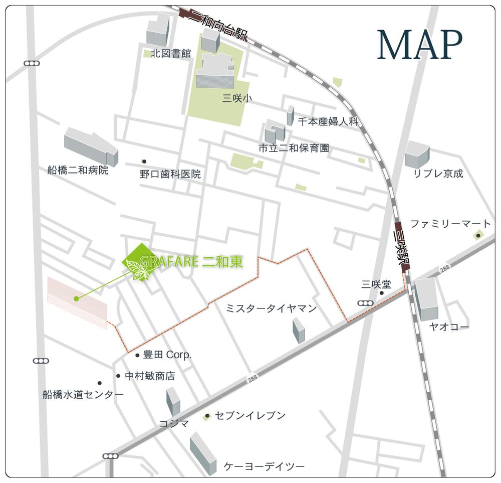 Local guide map. map