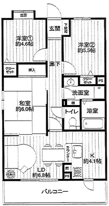 Floor plan. 3LDK, Price 17,900,000 yen, Footprint 62 sq m , All room lighting on the balcony area 8.12 sq m top floor