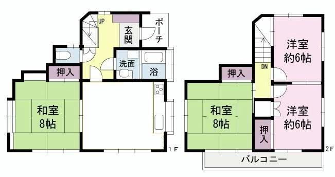 Floor plan. 18,800,000 yen, 4LDK, Land area 125.64 sq m , Building area 89.32 sq m