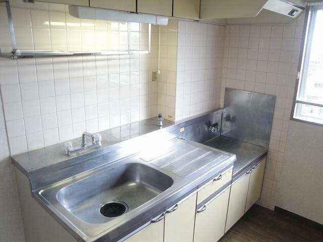 Kitchen. The type of kitchen stove can be installed