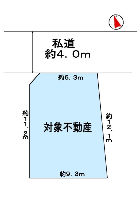 Compartment figure. Land price 9.8 million yen, Land area 100.01 sq m