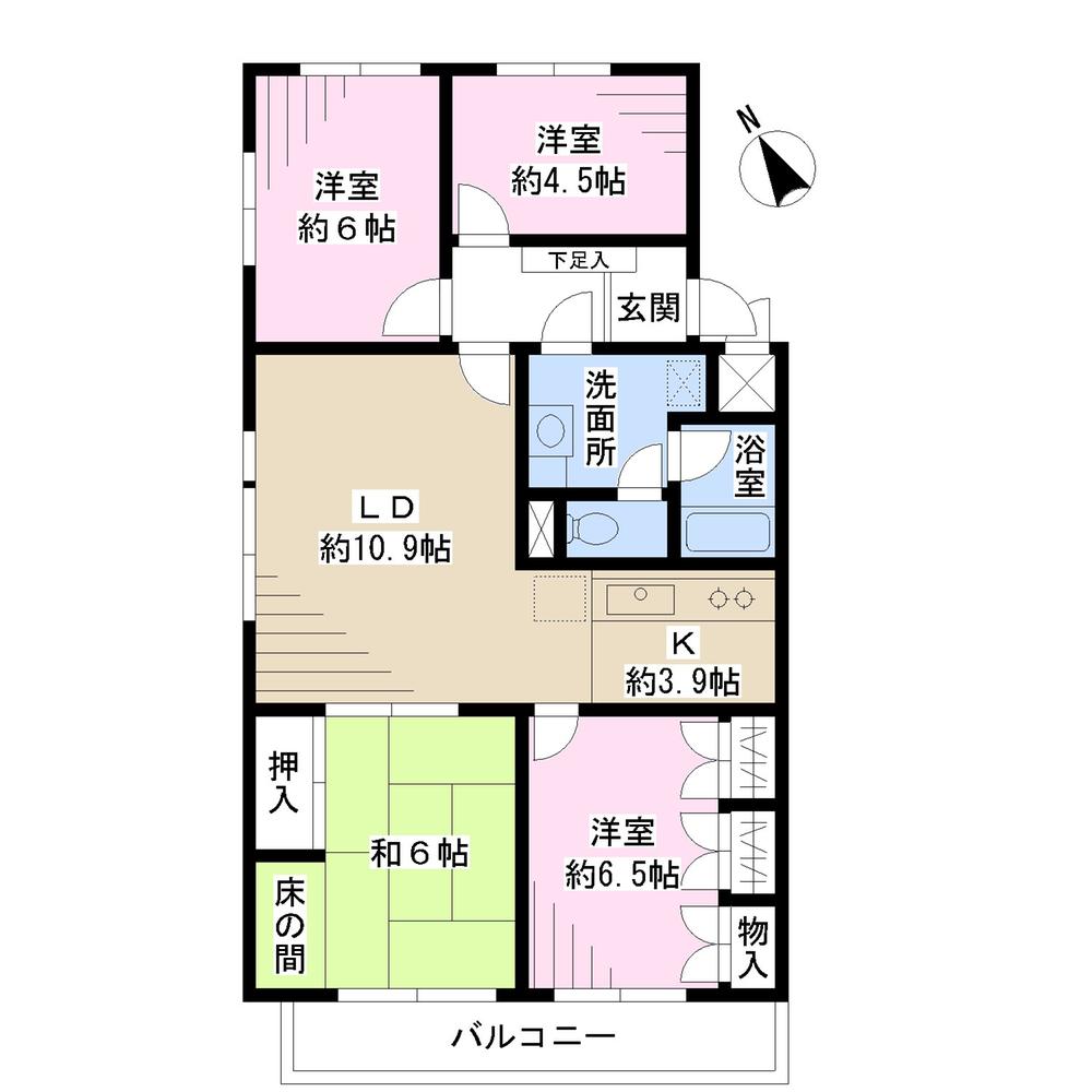 Floor plan. 4LDK, Price 19,800,000 yen, Occupied area 82.03 sq m , Balcony area 7.92 sq m