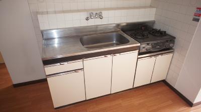 Kitchen. Two-burner gas stove is Installed.