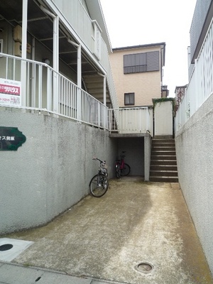 Other. On-site bicycle parking lot with apartments for rent (free).