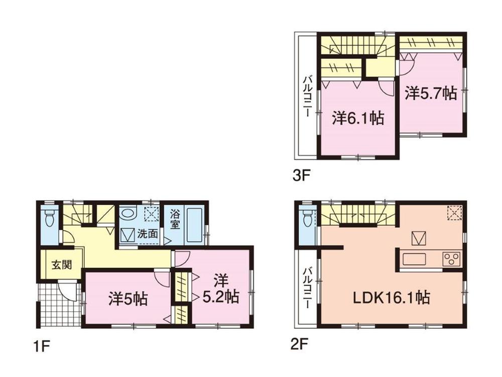 Floor plan. 35,800,000 yen, 4LDK, Land area 93.99 sq m , Building area 95.02 sq m
