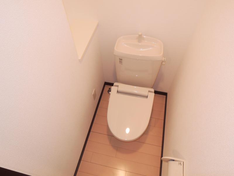 Toilet. Cozy toilet simple.