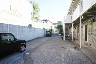 Parking lot. Parking is located at the front of the building.