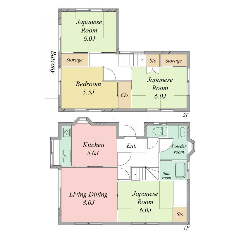 Floor plan. 9,990,000 yen, 4LDK, Land area 145.66 sq m , Building area 87.76 sq m