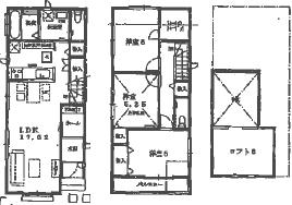 Floor plan. (1 Building), Price 28.8 million yen, 3LDK, Land area 125.84 sq m , Building area 88.6 sq m