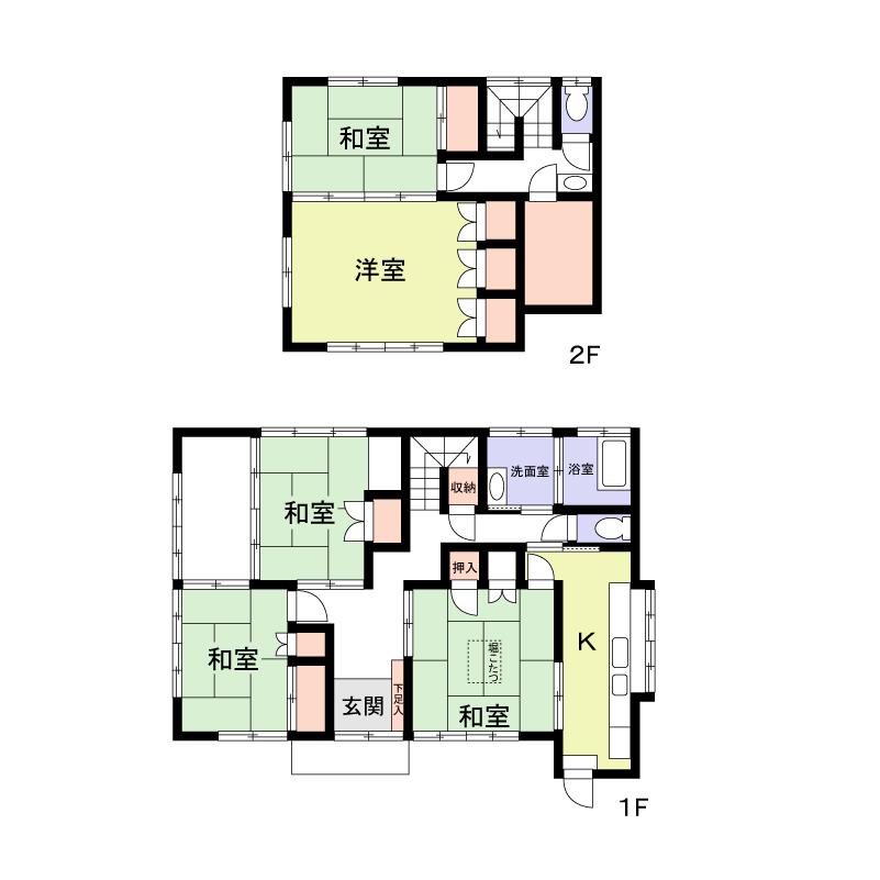 Floor plan. 28.8 million yen, 5K, Land area 234.94 sq m , Building area 119.78 sq m