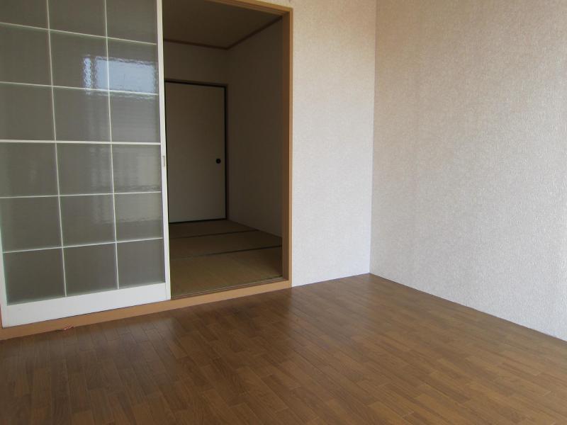 Other room space. There is storage room washing machine.