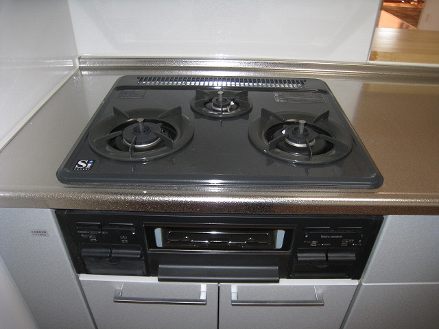 Kitchen. 3-neck is with a stove grill