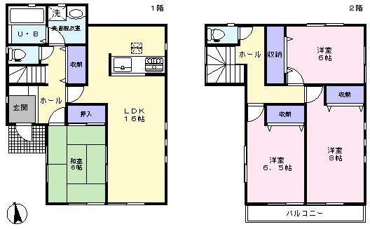 Floor plan. 24,800,000 yen, 4LDK, Land area 120.09 sq m , Building area 105.99 sq m