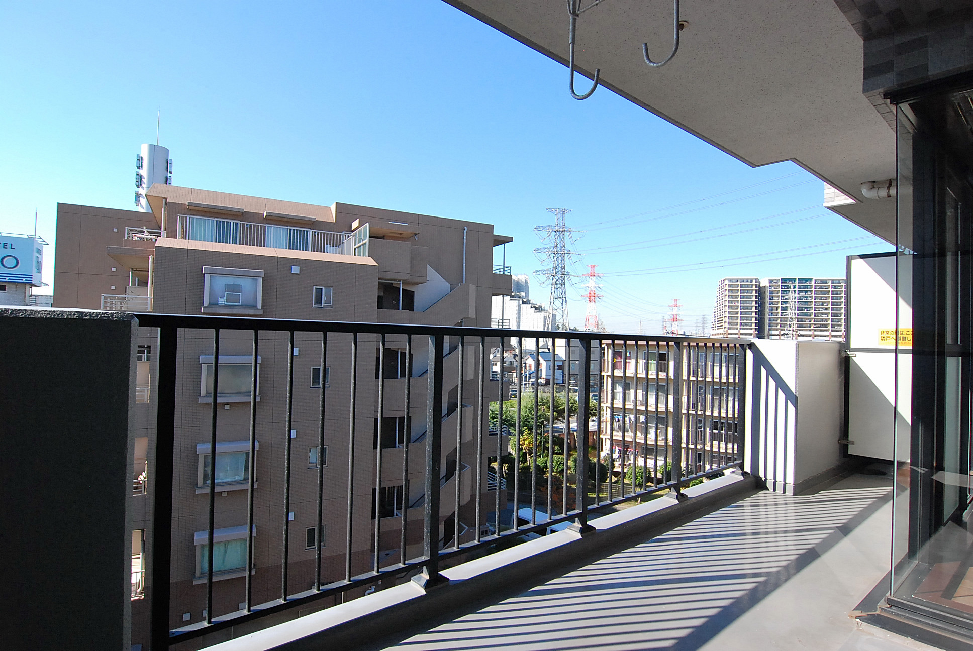 Balcony. Sunny balcony. 