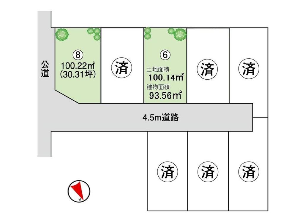 Compartment figure. Land price 16.8 million yen, Land area 100.22 sq m