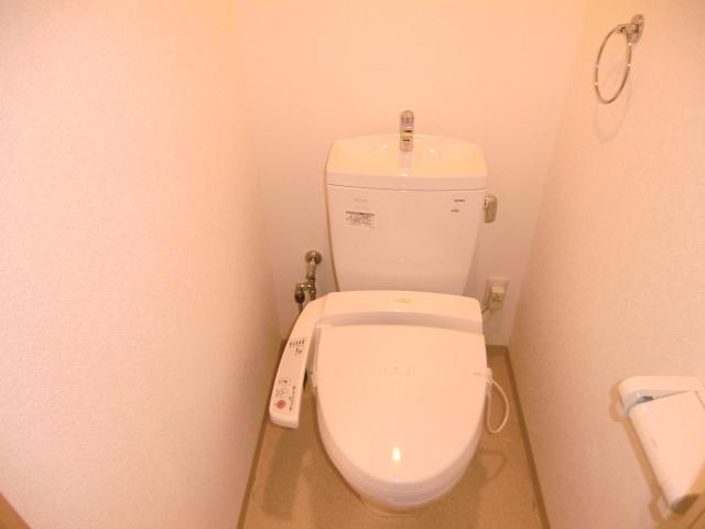 Toilet. It is so comfortable Washlet is standard equipment