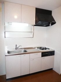 Kitchen. Two-burner stove ・ With grill