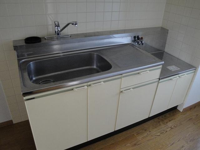 Kitchen. It is also safe many washing because the sink is also wide