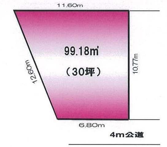 Compartment figure. Land price 12 million yen, Land area 99.18 sq m