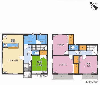 Floor plan. 30,800,000 yen, 4LDK, Land area 152.3 sq m , Building area 95.37 sq m
