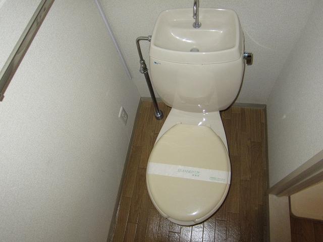 Toilet. Water around the beautiful (^ - ^)