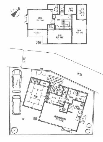 Floor plan. 31,800,000 yen, 4LDK+S, Land area 175.22 sq m , A spacious and comfortable area 140.5 sq m or more all rooms 6 quires building.