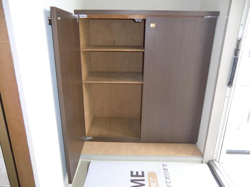 Entrance. Cupboard storage