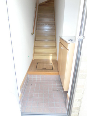 Entrance. Staircase leading to the second floor is located in the room