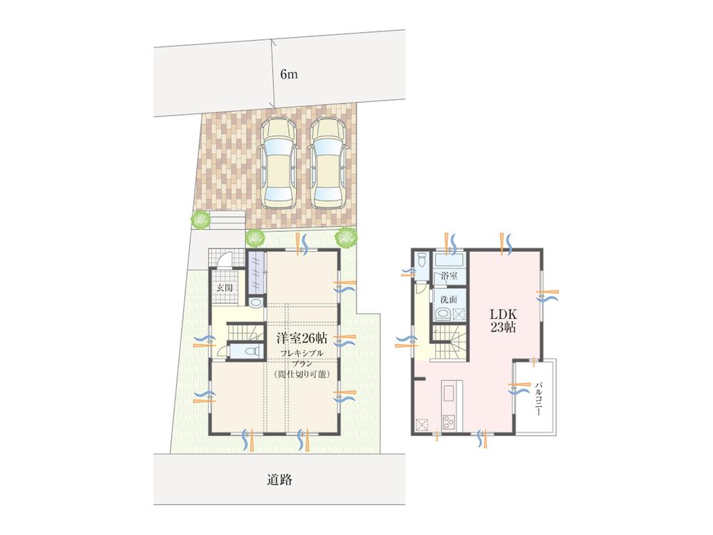 Building plan example (Perth ・ Introspection). Building plan example (A No. land) Building price 17 million yen, Building area 109.31 sq m