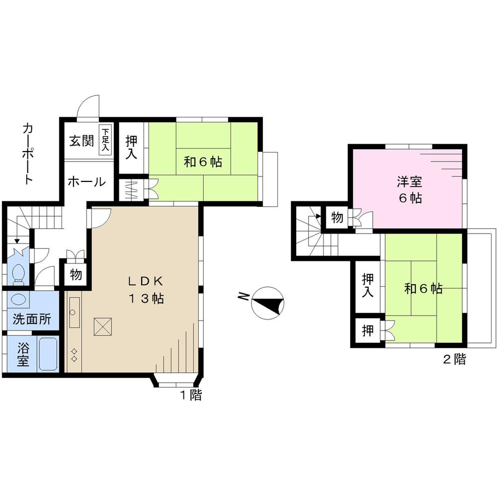 Floor plan. 12.5 million yen, 3LDK, Land area 107.34 sq m , Building area 78.66 sq m