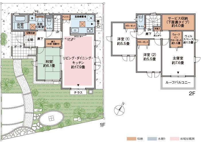 Floor plan. Family of the happy "handmade" to "Station near ・ Large-scale "urban development. Hit a luxury consumer electronics products! "Life handsome Campaign" held in! (Cityscape Rendering ※ 4)