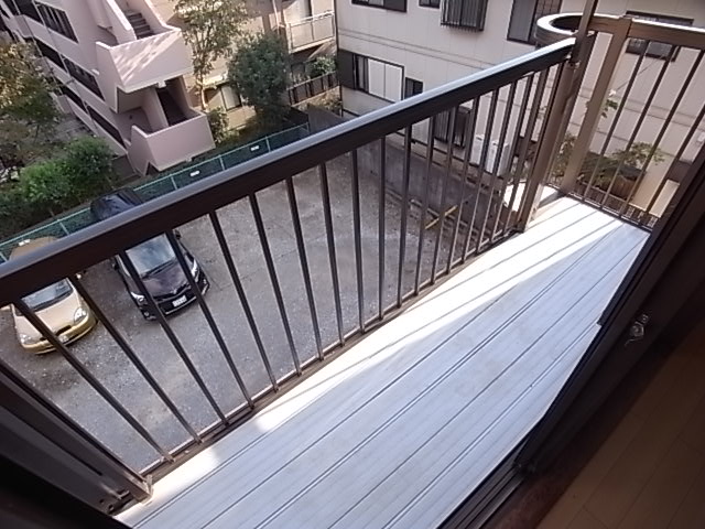 Balcony. Glance do not mind because it is a hill.