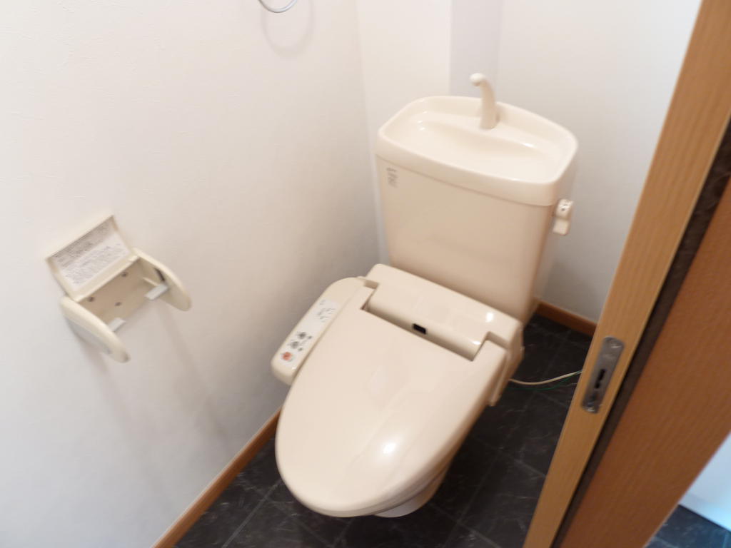 Toilet. Comfortable with warm water washing toilet seat to the toilet