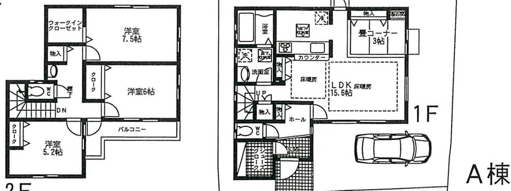Floor plan. 26,800,000 yen, 4LDK + S (storeroom), Land area 108.61 sq m , Building area 100.47 sq m
