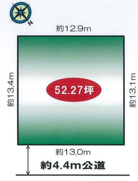 Compartment figure. Land price 10.5 million yen, Land area 172.8 sq m