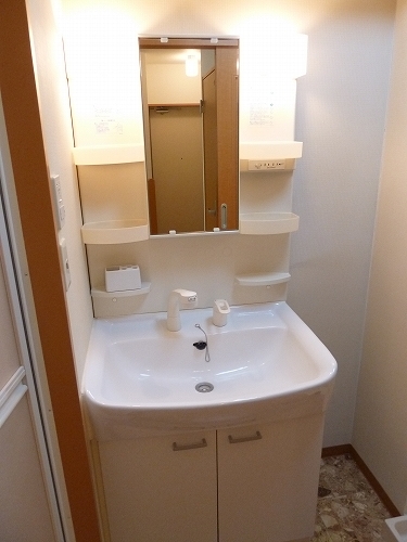 Washroom. Independent wash basin is shampoo dresser ~