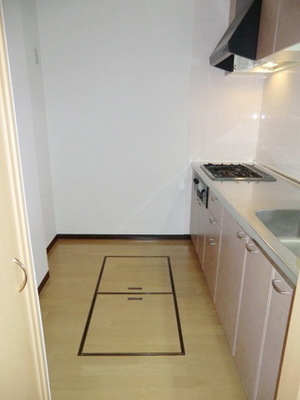 Kitchen. Underfloor storage with kitchen space 3-neck system kitchen with grill