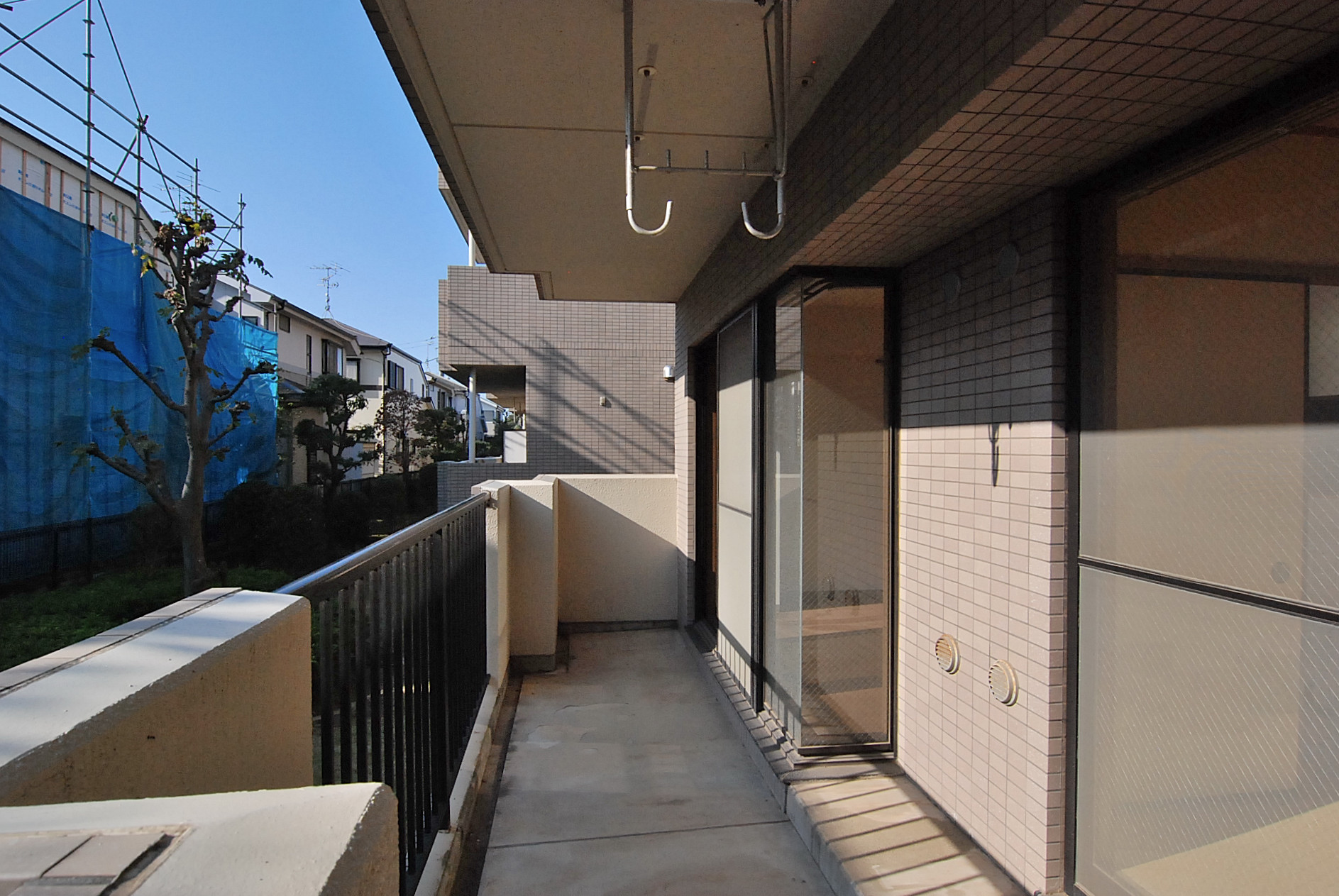 Balcony. Wide balcony Sunny property is also on the first floor.