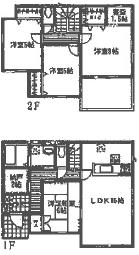 Floor plan. (32 Building), Price 30,800,000 yen, 4LDK+3S, Land area 165.5 sq m , Building area 107.61 sq m