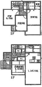 Floor plan. (34 Building), Price 29,800,000 yen, 4LDK+2S, Land area 165.5 sq m , Building area 107.02 sq m