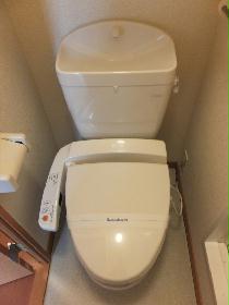 Toilet. It is with warm water washing toilet seat