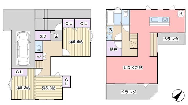 Floor plan. 29,800,000 yen, 3LDK + S (storeroom), Land area 156.74 sq m , Building area 118.2 sq m