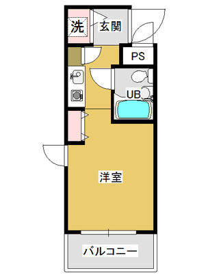 Floor plan. Price 3.9 million yen, Occupied area 16.63 sq m , Balcony area 2.93 sq m