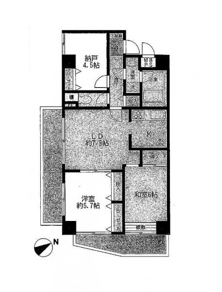Floor plan. 2LDK+S, Price 17 million yen, Occupied area 60.06 sq m , Balcony area 13.21 sq m