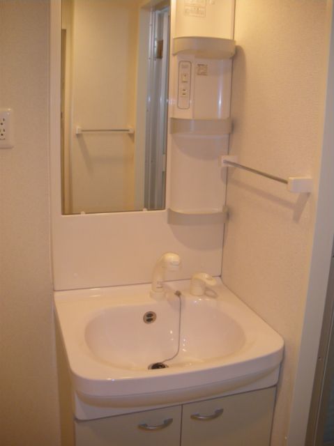 Washroom. It is a wash basin with mirror. 