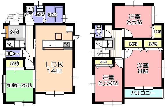 Floor plan. (Phase 2 3 Building.), Price 25,800,000 yen, 4LDK, Land area 103.4 sq m , Building area 97.7 sq m
