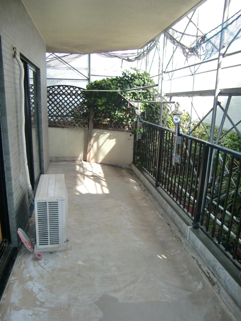 Balcony. It is now repair, Balcony with a space facing the private garden